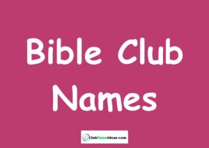 Read more about the article 527 Bible Club Names