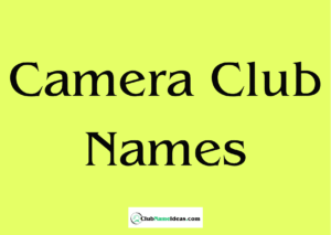Read more about the article 377 Camera Club Names